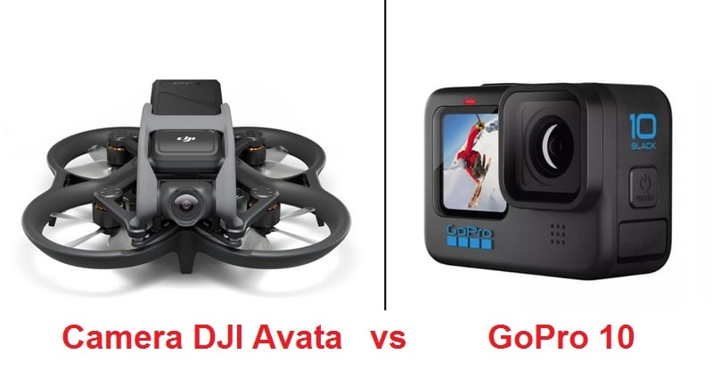 camera DJI Avata và GoPro 10