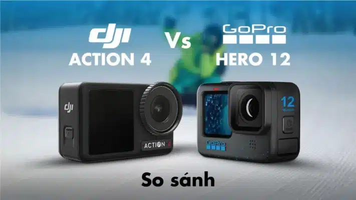 Hình dáng và thiết kế của GoPro Hero 12 Black và DJI Osmo Action 4 khá tương đồng