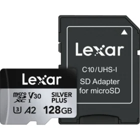 Thẻ nhớ MicroSD 128GB Lexar Silver Plus 205MB/s