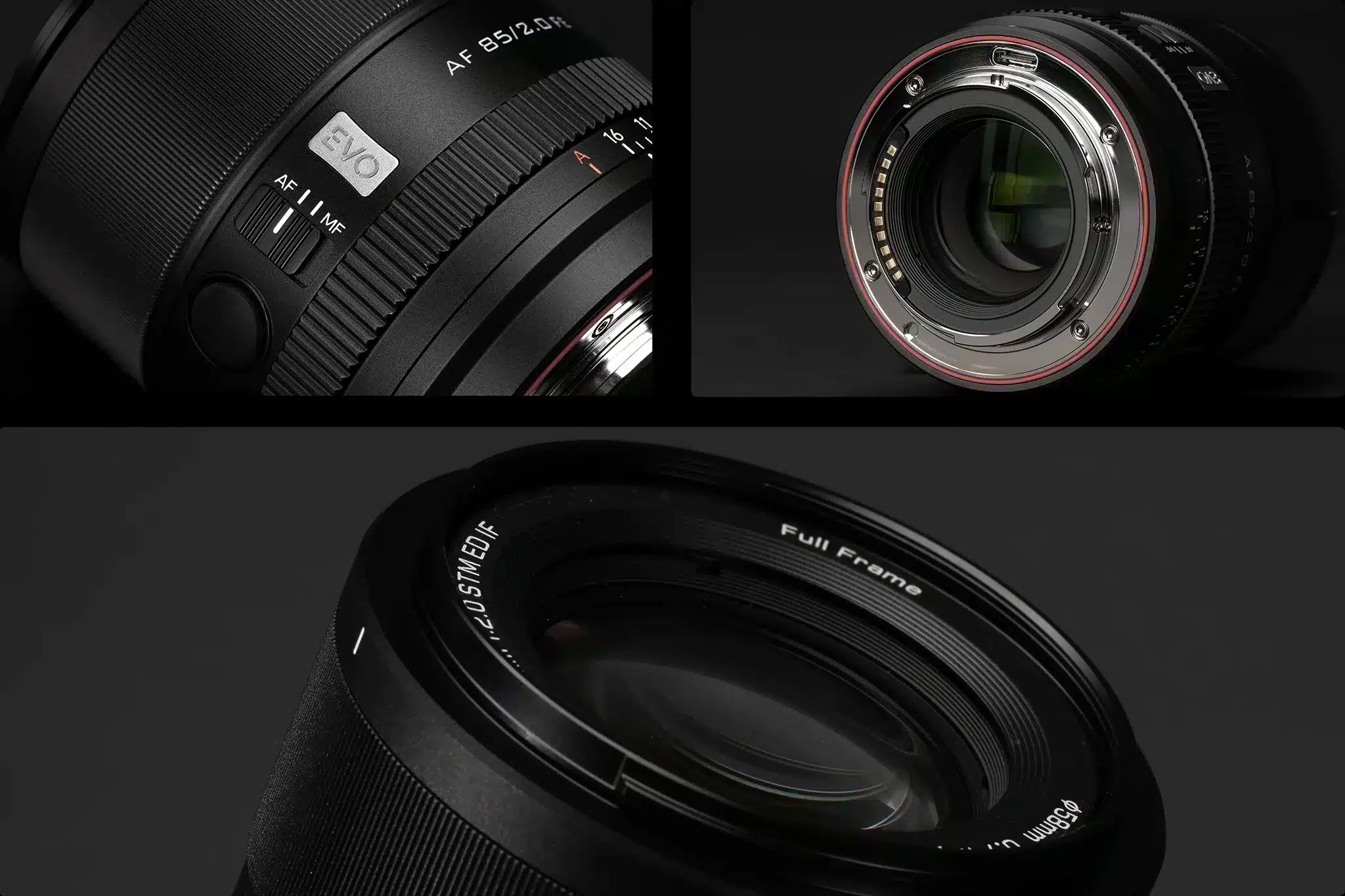 Ngàm ống kính có gioăng cao su chống bụi, chống ẩm, trong khi lớp phủ flo trên thấu kính trước giúp chống nước, chống vân tay và dễ vệ sinh