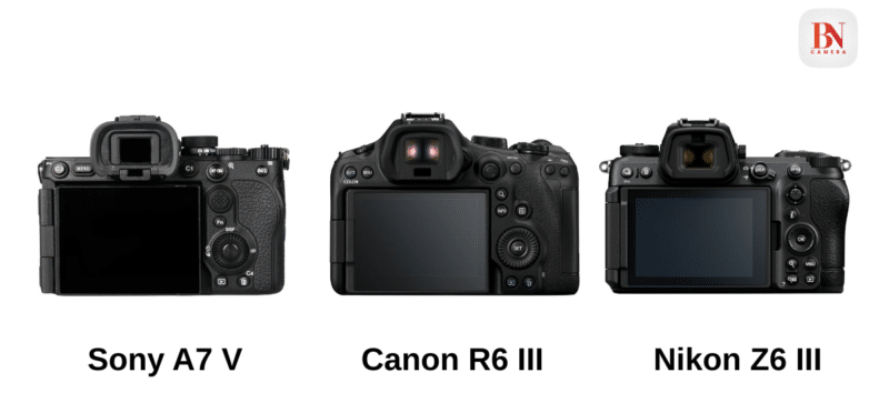 So sánh Sony A7 V vs Canon R6 III vs Nikon Z6 III