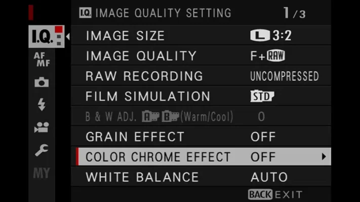 các giả lập màu film Fujifilm