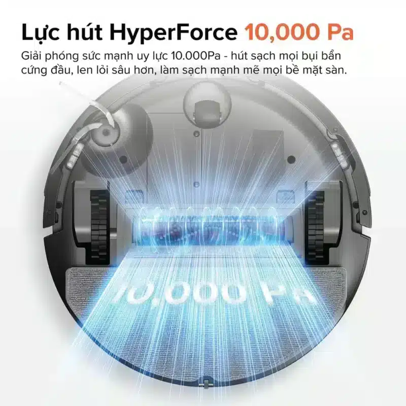 Roborock Q7 TF+ được trang bị hệ thống chống rối kép gồm chổi chính và chổi cạnh, giúp giảm thiểu tối đa tình trạng tóc và lông thú quấn vào trục chổi trong quá trình hoạt động