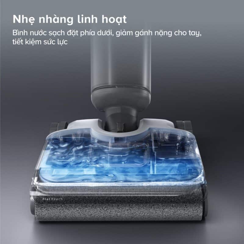 Dung tích bình nước được tối ưu giúp thiết kế tổng thể gọn nhẹ hơn, mang lại trải nghiệm sử dụng linh hoạt trong nhiều không gian