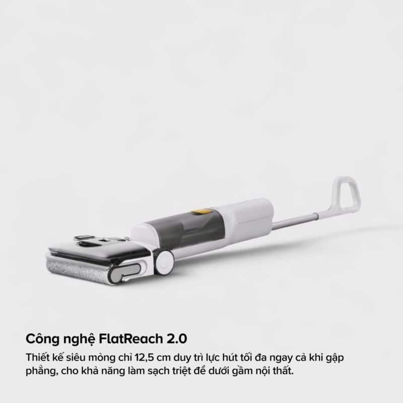 Công nghệ FlatReach 180° cho phép máy gập phẳng hoàn toàn, giúp tiếp cận các khu vực khó