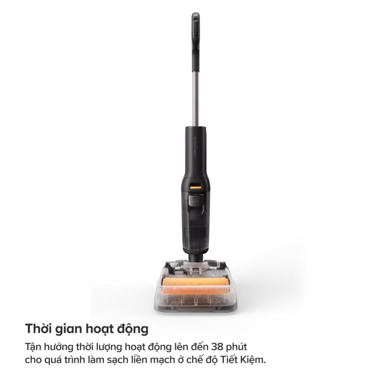 Roborock F25 RT Gen 2 được trang bị:Pin 2500mAh Thời gian hoạt động: ~38 phút (Eco)