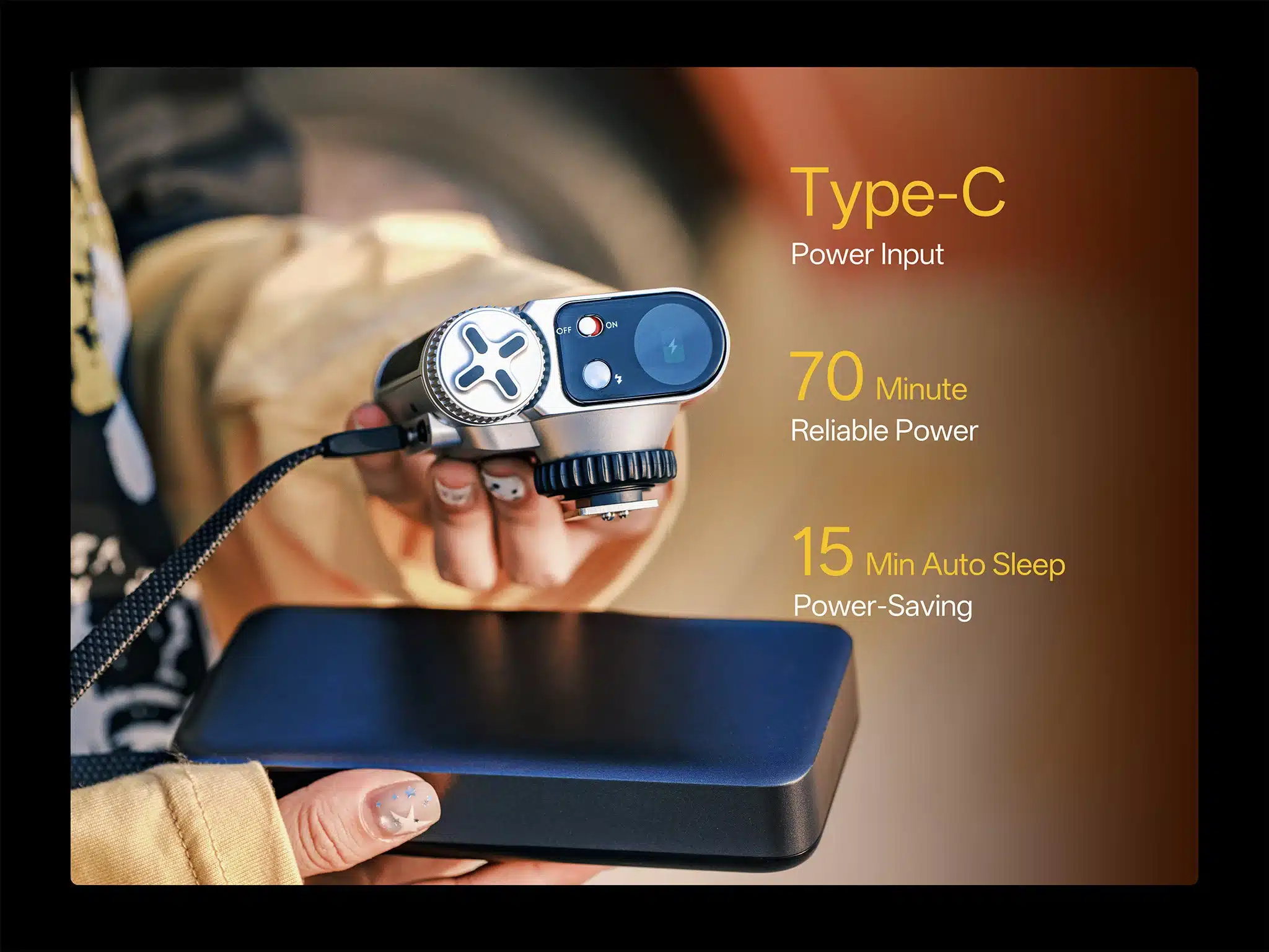 Vintage Z1 Pro được trang bị pin tích hợp dung lượng 800mAh và hỗ trợ sạc trực tiếp qua USB-C