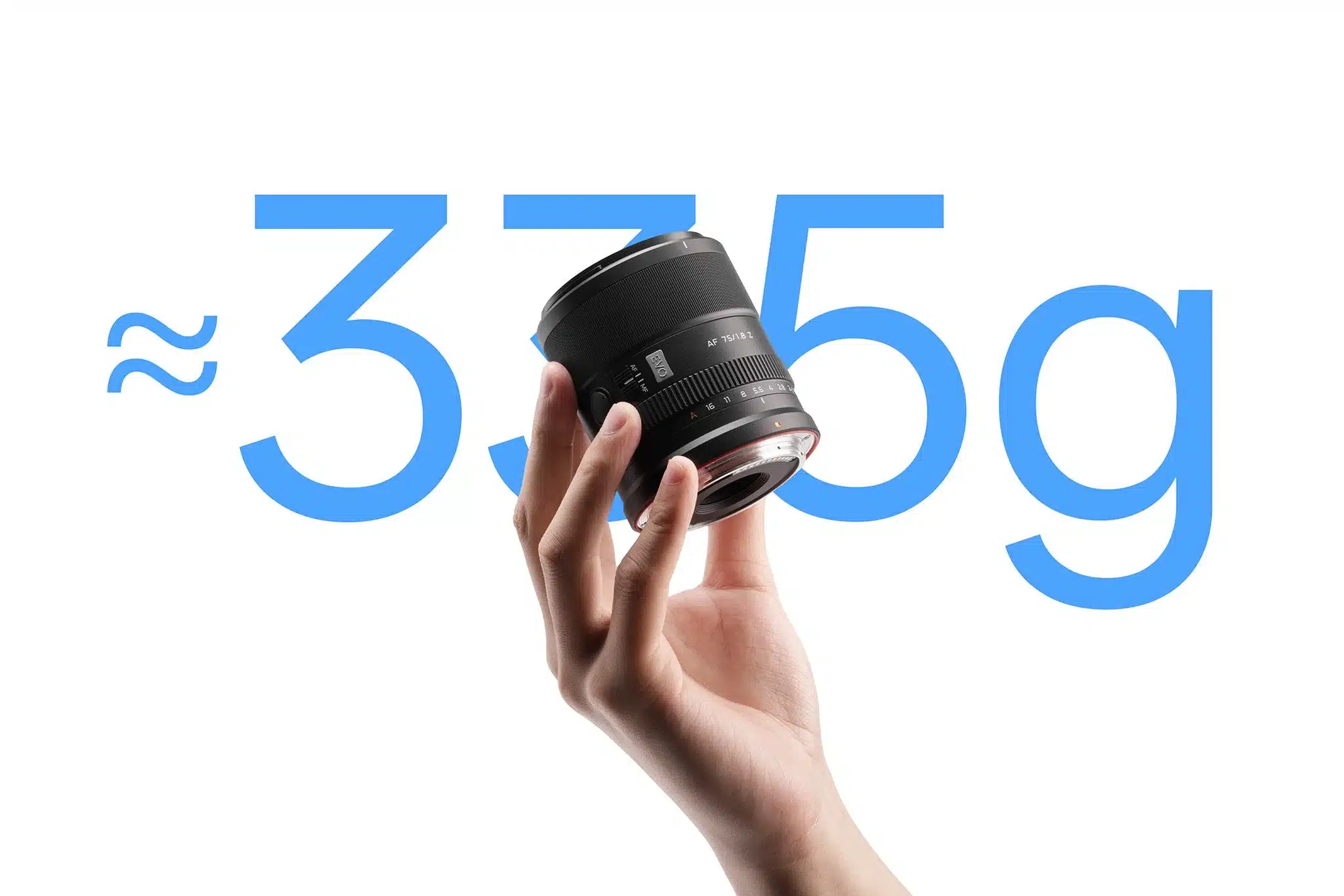 Viltrox 75mm f/1.8 EVO Z là một trong những ống kính 75mm nhẹ nhất hiện nay