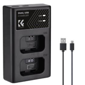 Bộ combo 2 pin và 1 sạc đôi NP-FW50 K&F Concept KF28.0015