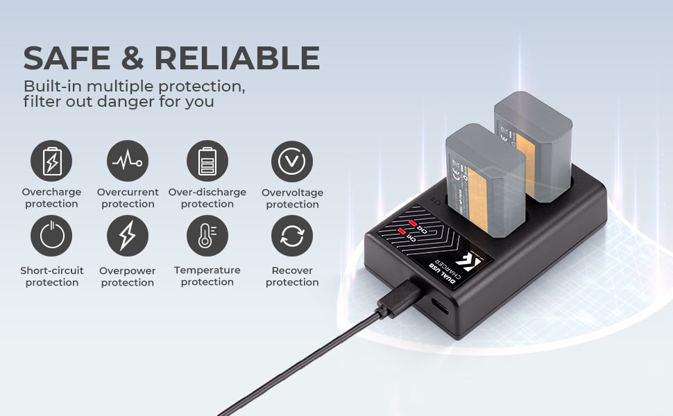 K&F Concept NP-FW50 Được tích hợp chip bảo vệ thông minh