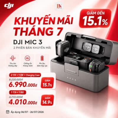 DJI Mic 3 là nhóm sản phẩm rất đáng chú ý trong đợt khuyến mãi lần này