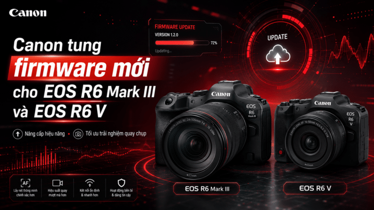 Canon tung firmware mới cho Canon EOS R6 Mark III và EOS R6 V