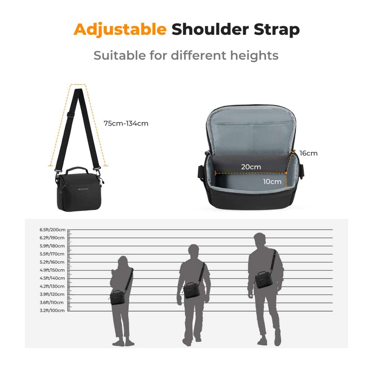 Túi đựng máy ảnh K&F Concept Sling Bag Urban Wander 05 - 5L (KF13.179V2)