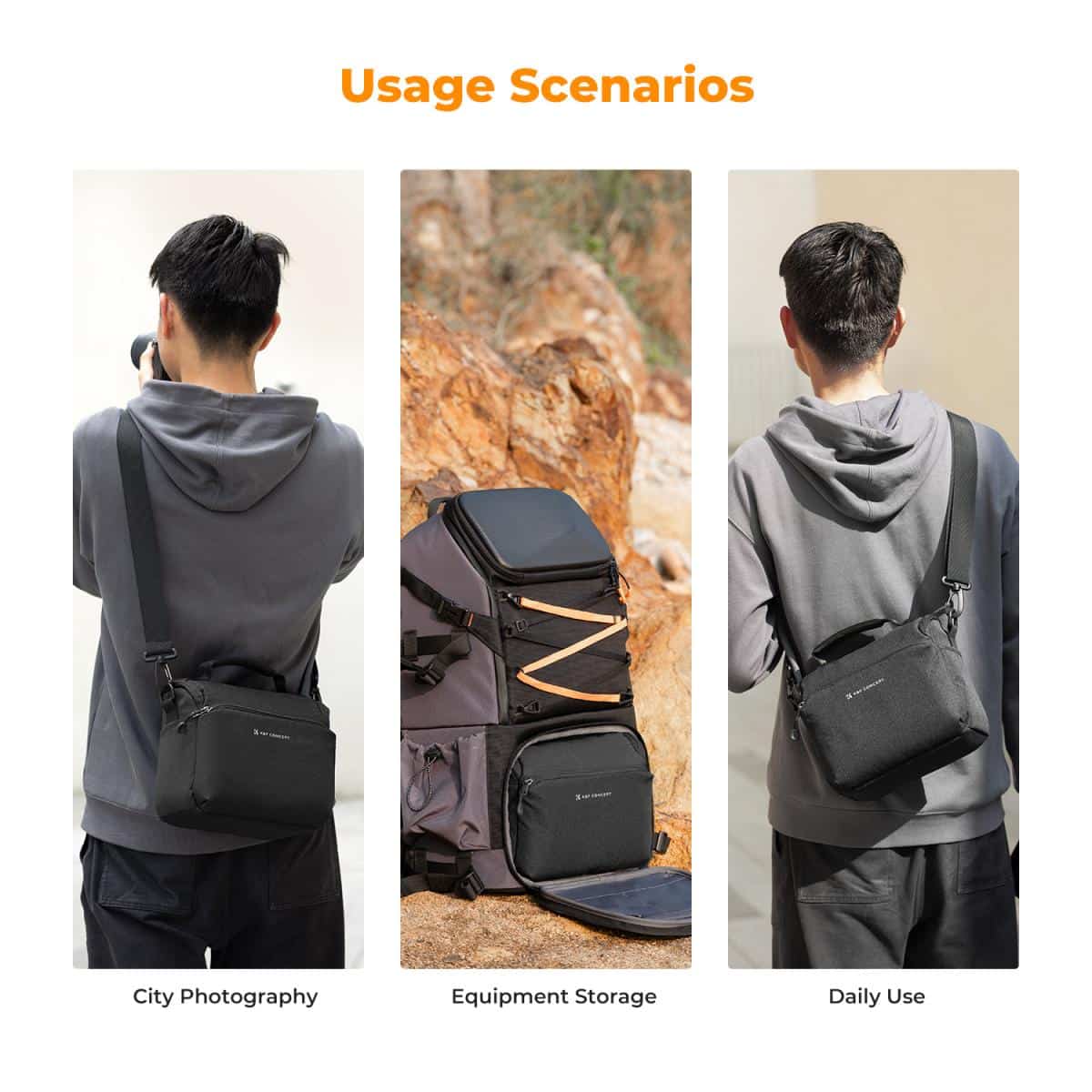 Túi đựng máy ảnh K&F Concept Sling Bag Urban Wander 05 - 5L (KF13.179V2)