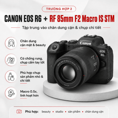 Canon EOS R6 nên đi với RF 45mm hay RF 85mm?