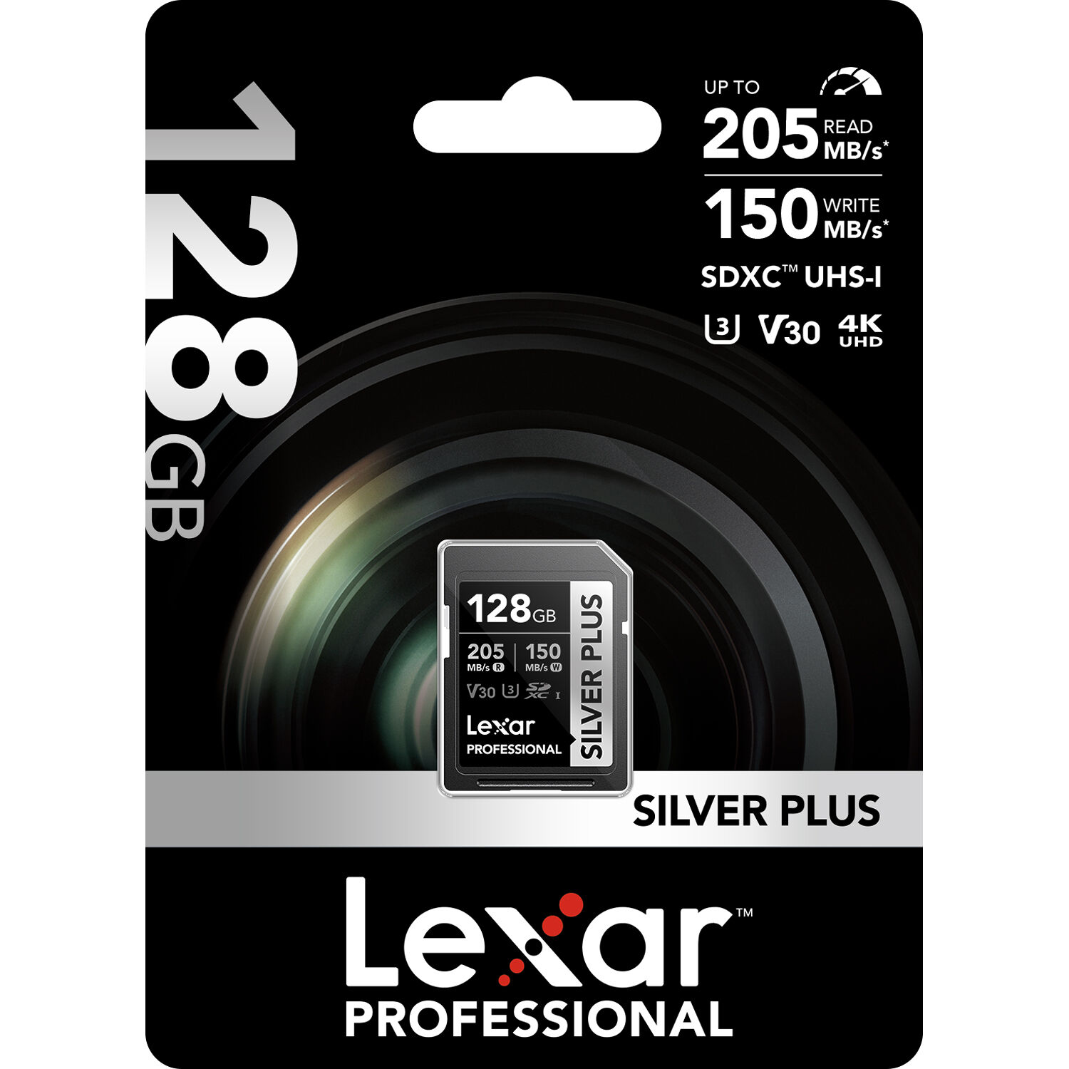 Thẻ nhớ Lexar Professional Silver Plus SDXC UHS-I V30 128GB