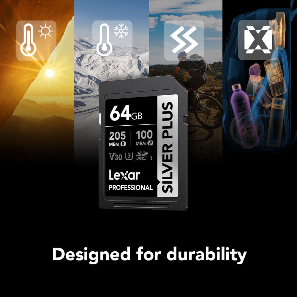 Thẻ nhớ Lexar Professional Silver Plus SDXC UHS-I V30 64GB