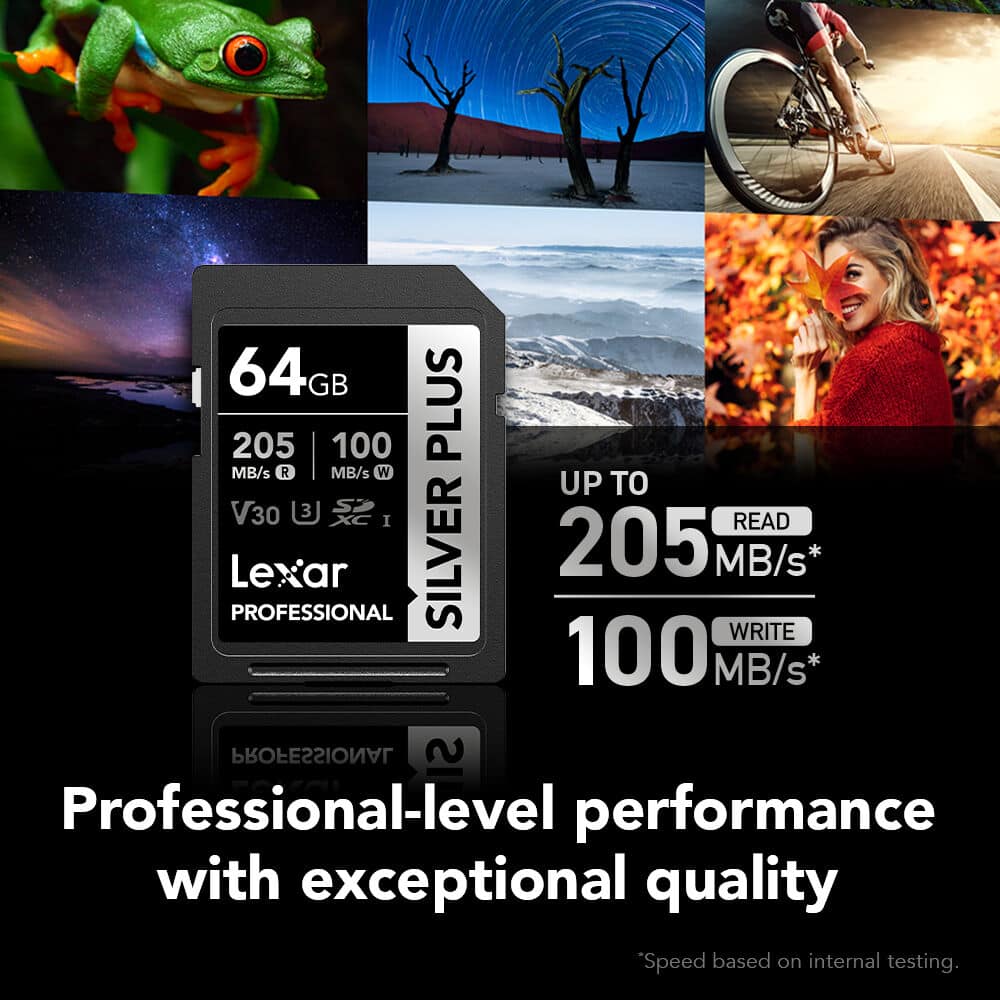 Thẻ nhớ Lexar Professional Silver Plus SDXC UHS-I V30 64GB