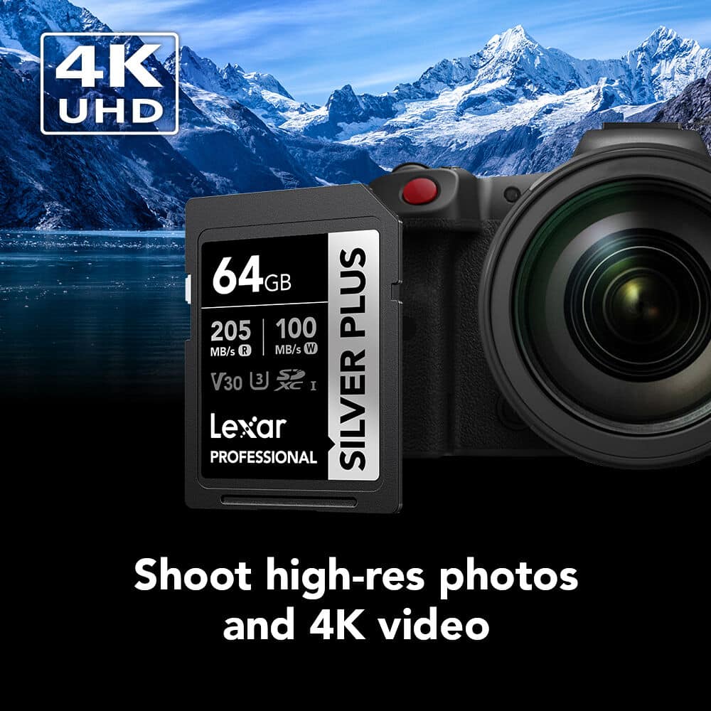 Thẻ nhớ Lexar Professional Silver Plus SDXC UHS-I V30 64GB