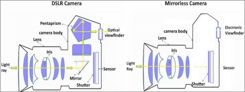 Mirrorless và DSLR khác nhau thế nào?