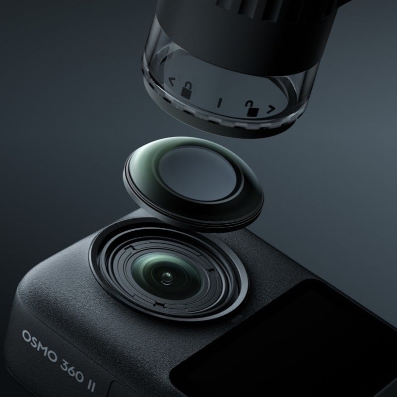 Ra mắt DJI Osmo 360 II với việc cải thiện khả năng chống trầy và thiết kế phần lens ngoài theo hướng có thể thay thế.