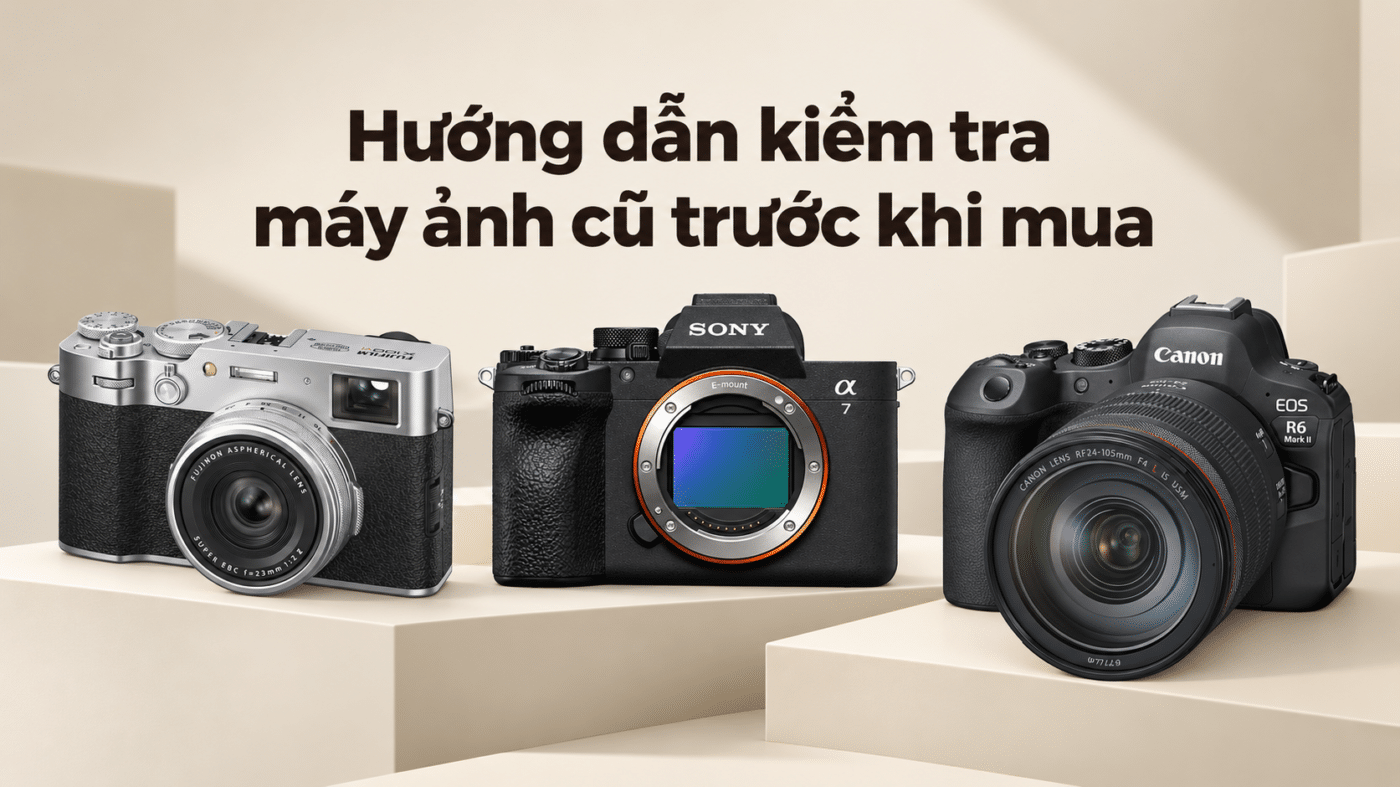 Hướng dẫn kiểm tra máy ảnh cũ trước khi mua: Check gì để tránh mua nhầm?