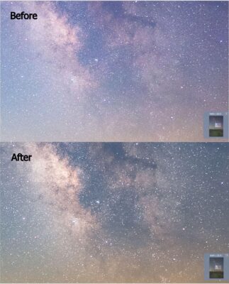 Cách giảm noise khi chụp Milky Way
