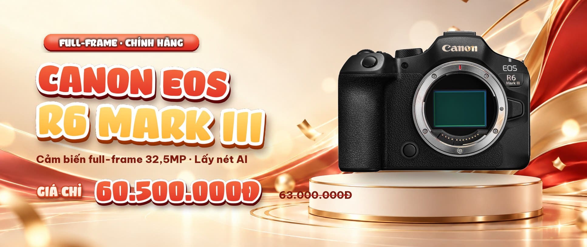 Canon EOS R6 Mark III giá chỉ 60.500.000đ tại BNCamera