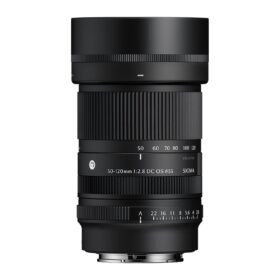 Sigma 50-120mm F2.8 DC OS Contemporary For Sony E ảnh chính diện ống kính lắp hood LH585-01